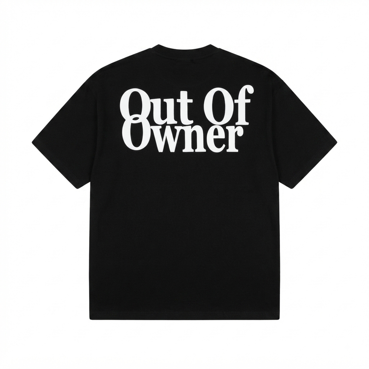 تیشرت باکسی ماکان out of owner | مشکی