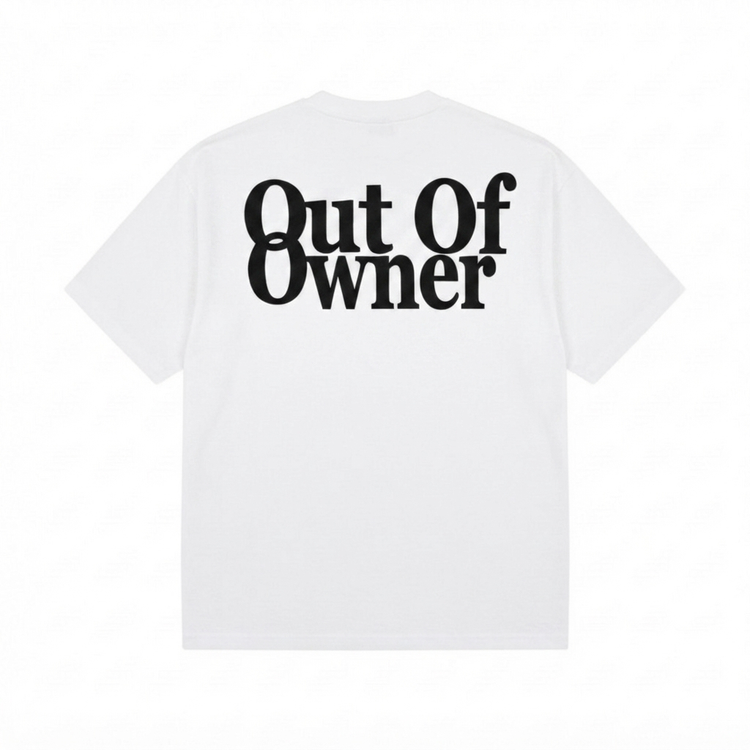 تیشرت باکسی ماکان out of owner | سفید